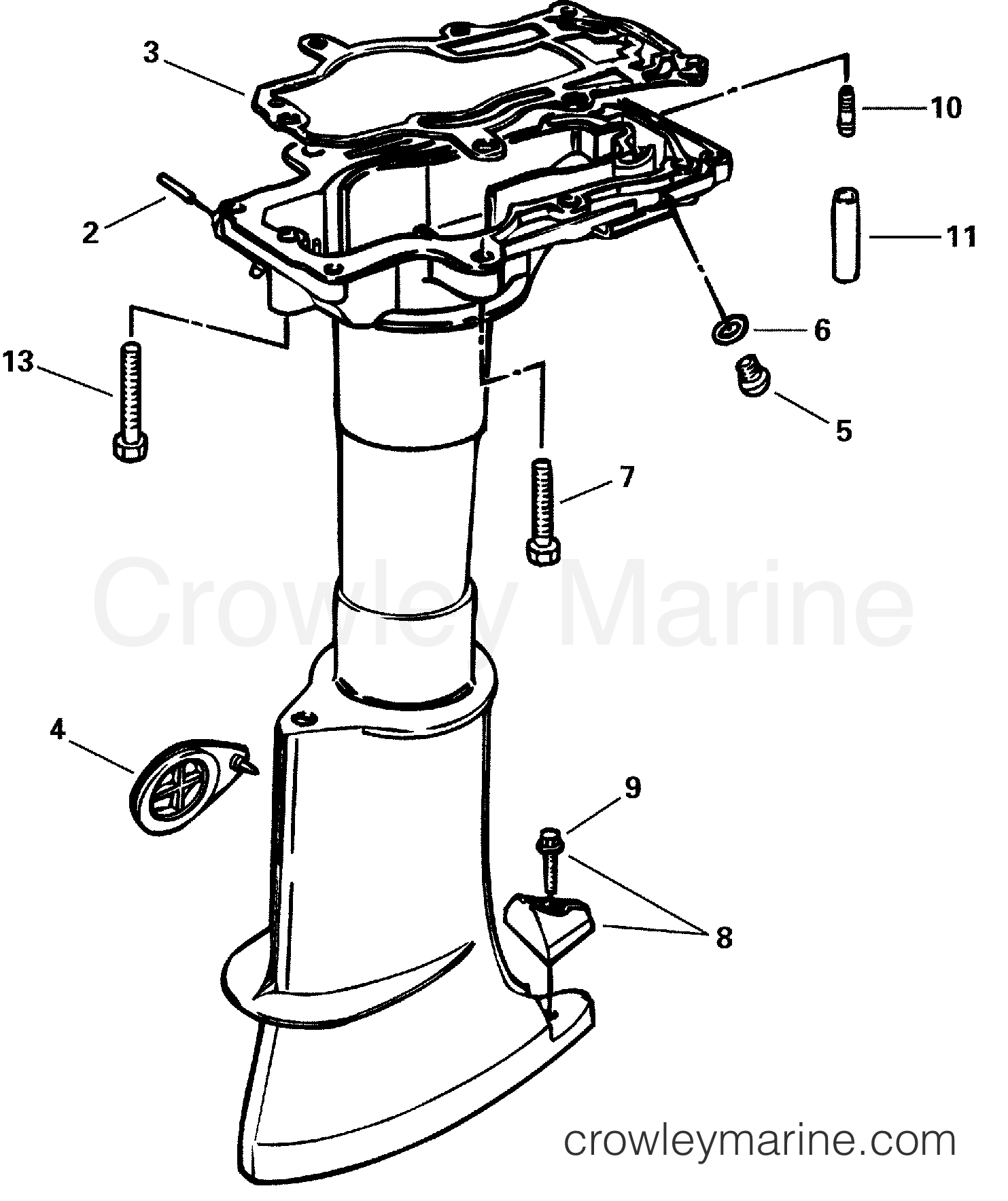 2000 Outboard 5 - J5RLSSA - MIDSECTION