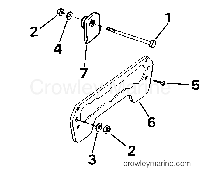 1984 Outboard 40 - E40ELCRM - TRANSOM MOUNT KIT - ROPE START ONLY