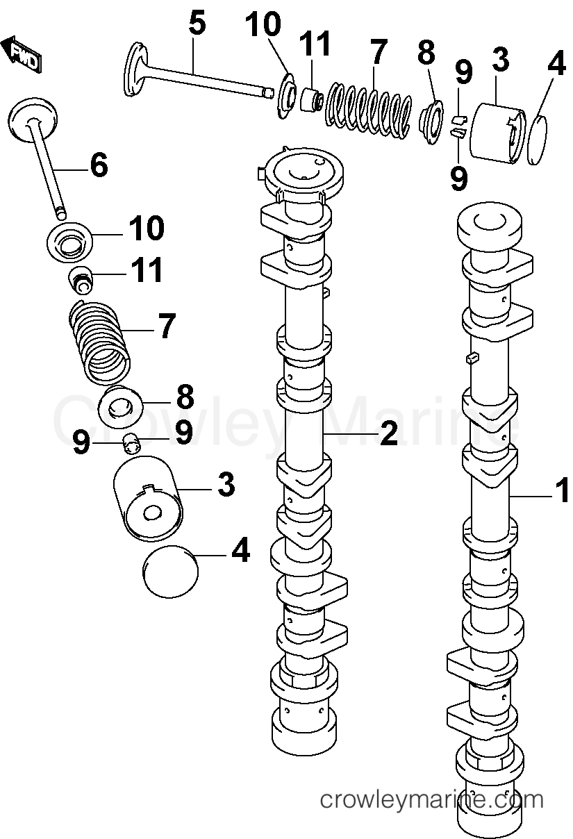 2005 Outboard 90 - J90PL4SOR, - CAMSHAFT
