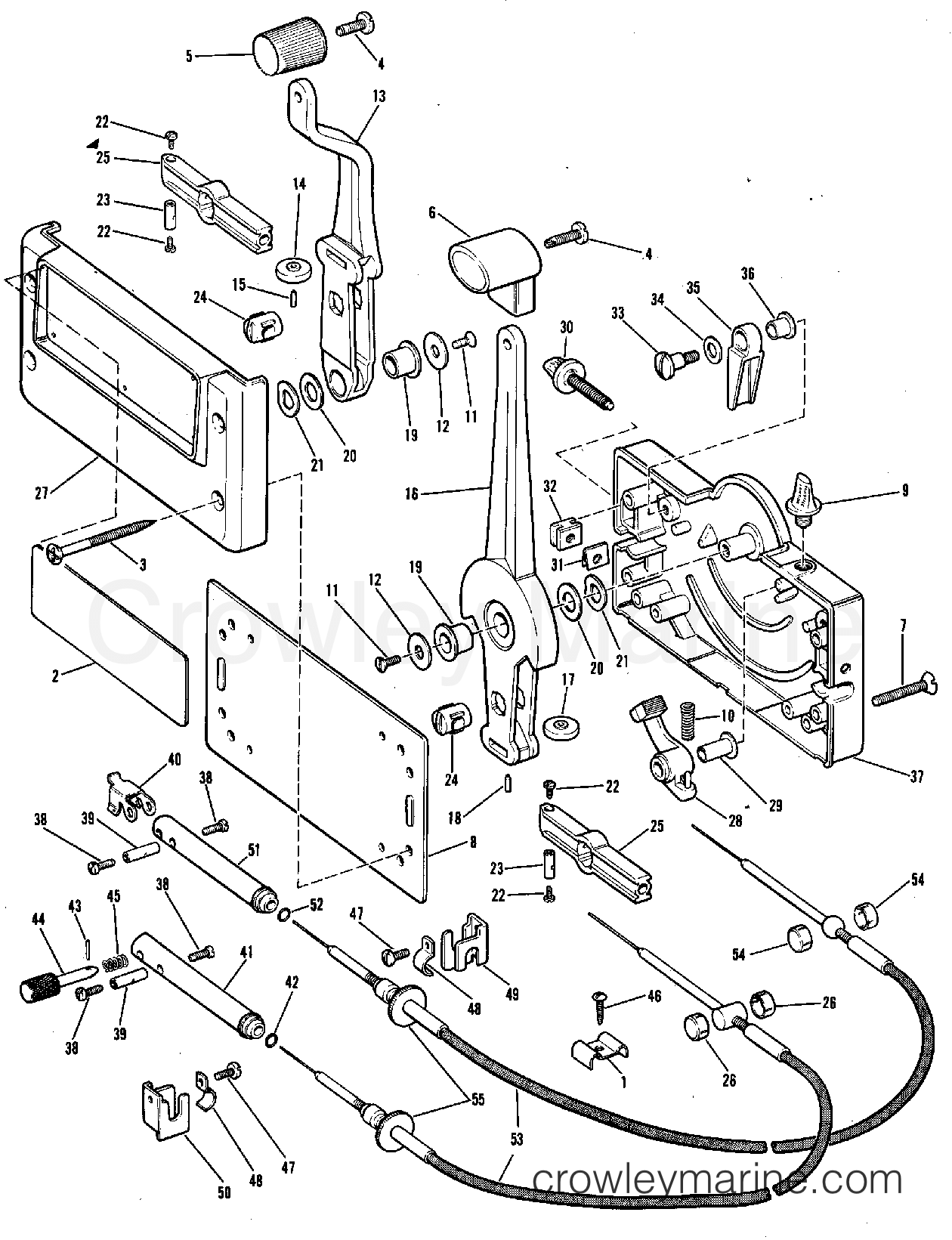 1974 Rigging Accessories - Remote Controls - REMOTE CONTROLS SINGLE MOTOR
