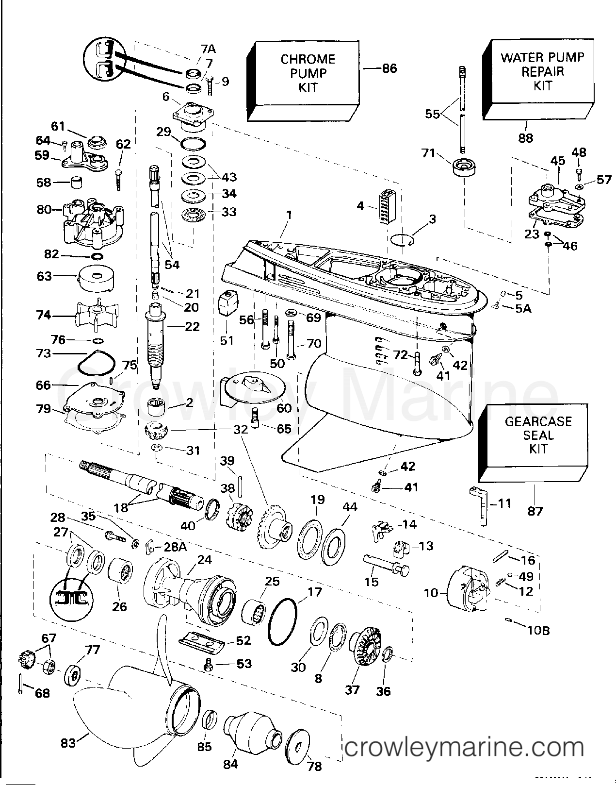 1994 Quiet Rider 150 - 150SLERC - GEARCASE - STANDARD ROTATION - 20 IN. MODELS