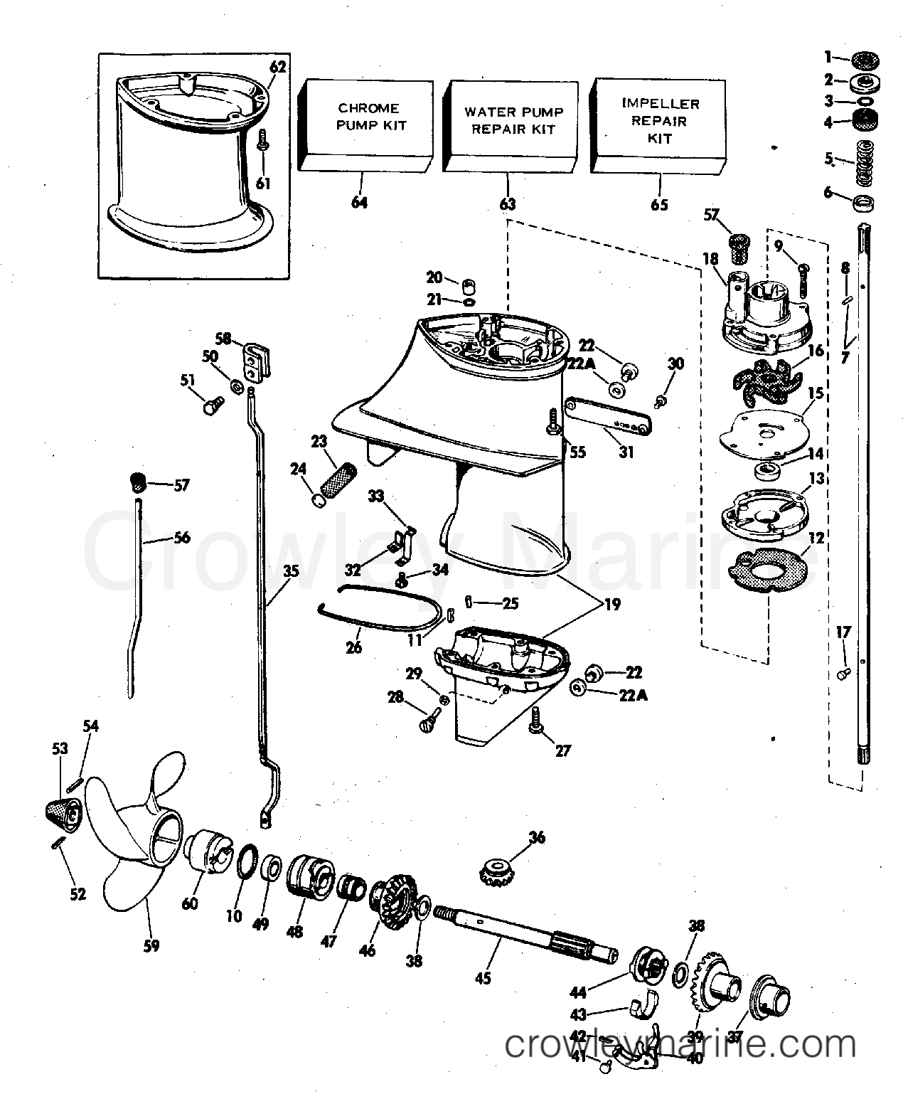1976 Outboard 6 - 6RL76A - GEARCASE