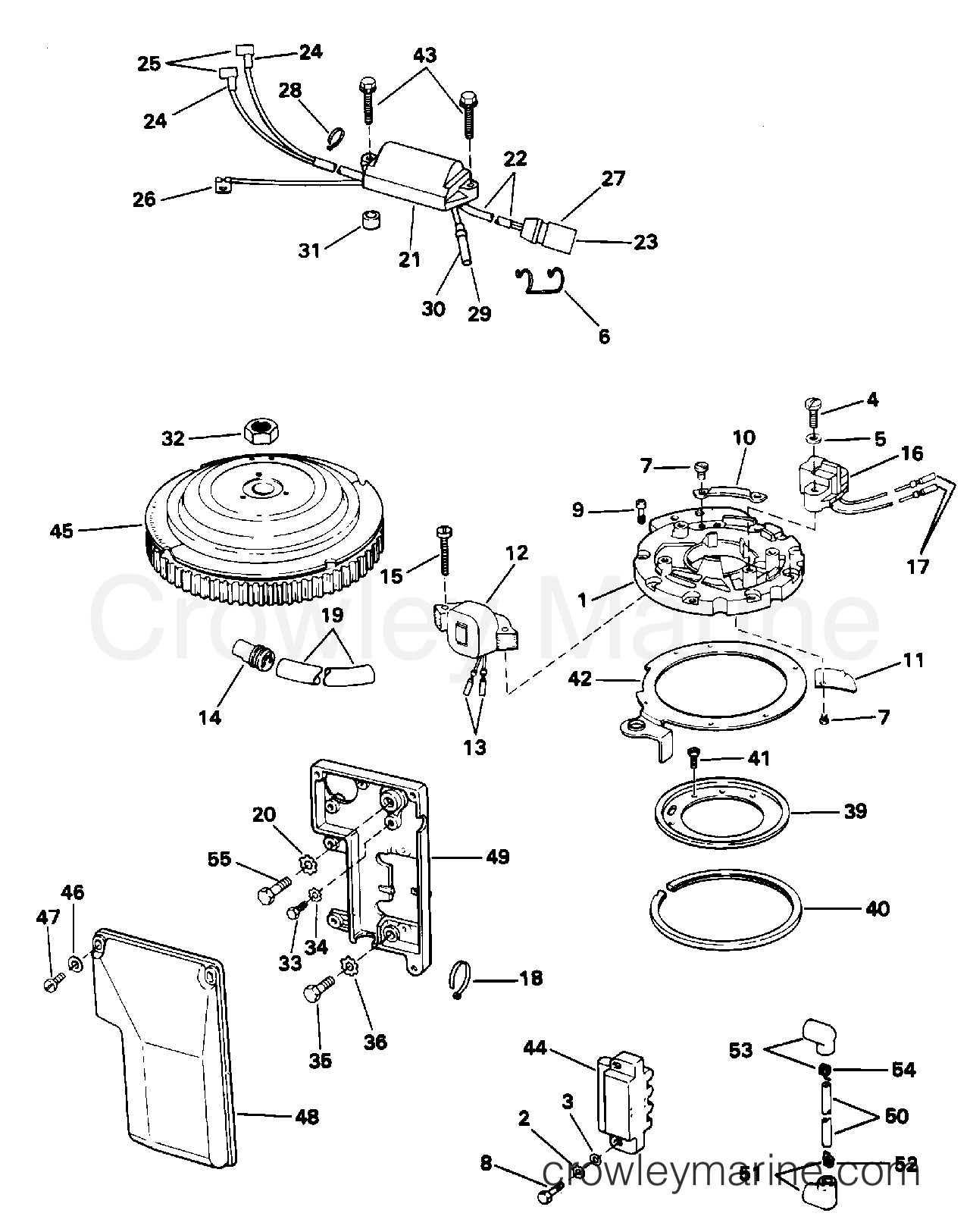 IGNITION SYSTEM 1995 Johnson Outboards 28 J40JREOS Crowley Marine