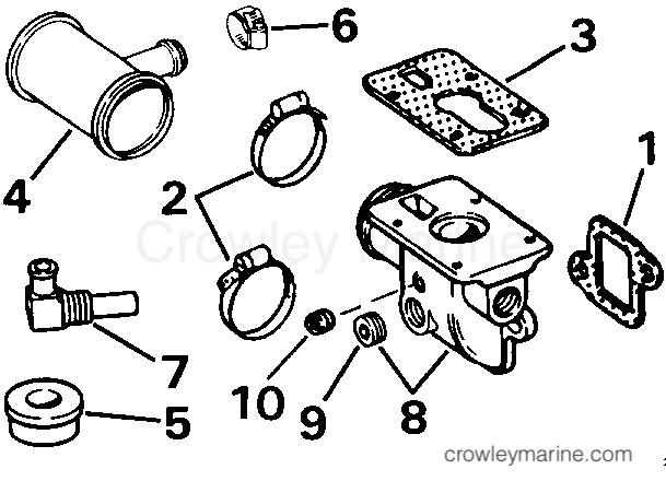 1993 Rigging OMC Stern Drive - All Models - HEATER KIT - 3.0 MODELS