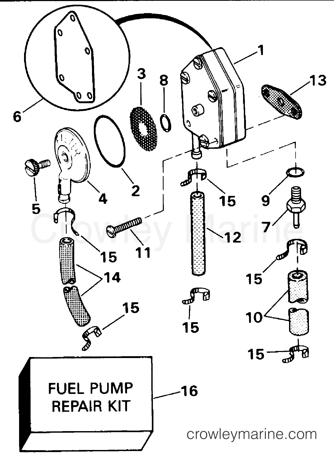 1992 Outboard 20 - J20EEND - FUEL PUMP