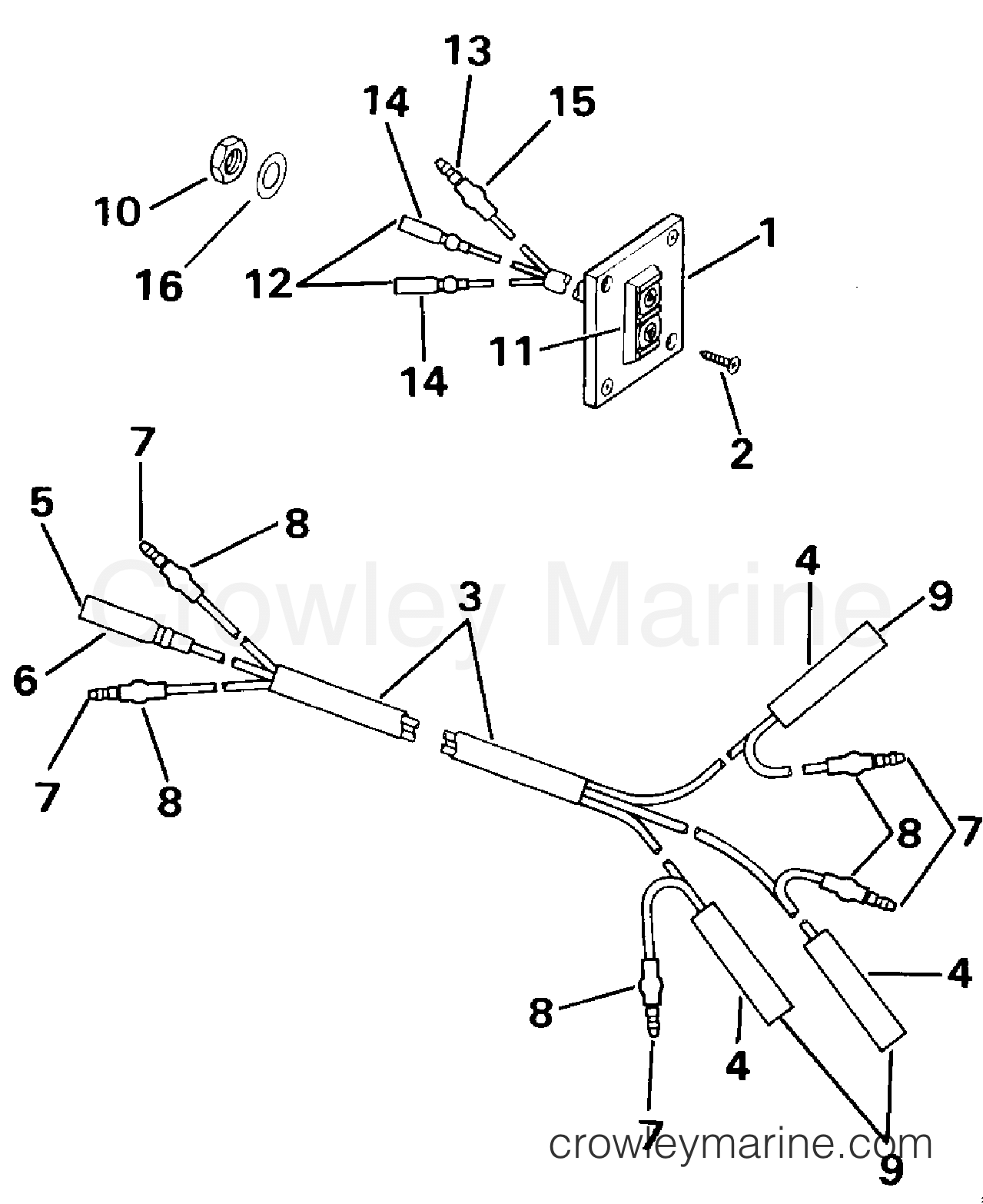 1992 Outboard 60 - J60TTLENE - REMOTE TILT SWITCH KIT