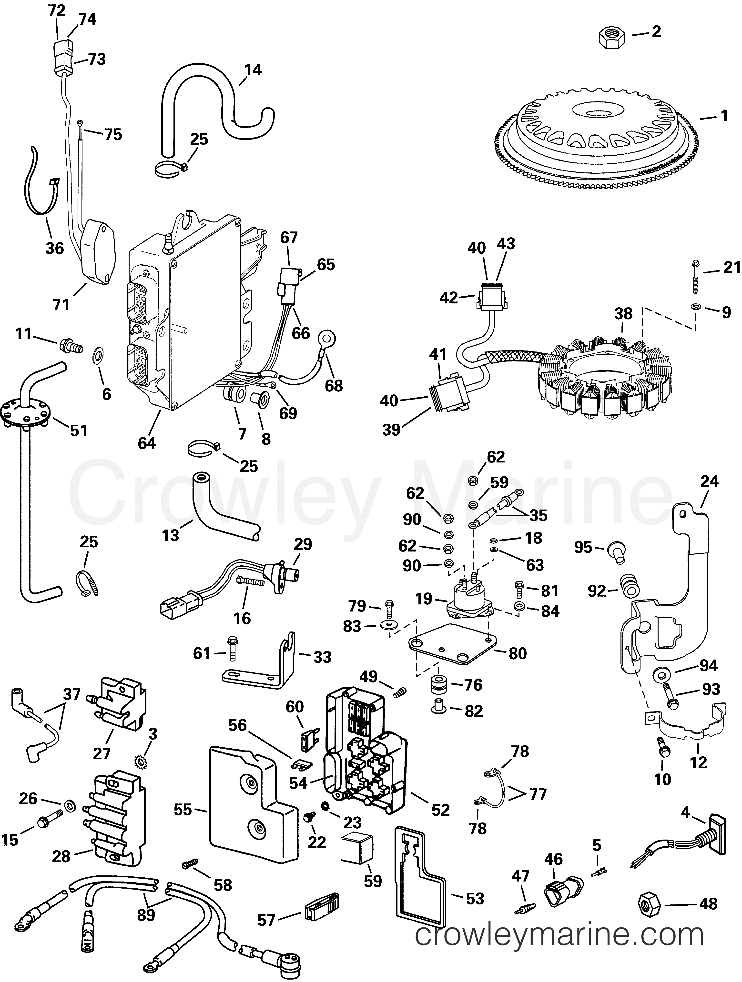 2001 Outboard 200 - E200FSLSIF - ELECTRICAL SYSTEM