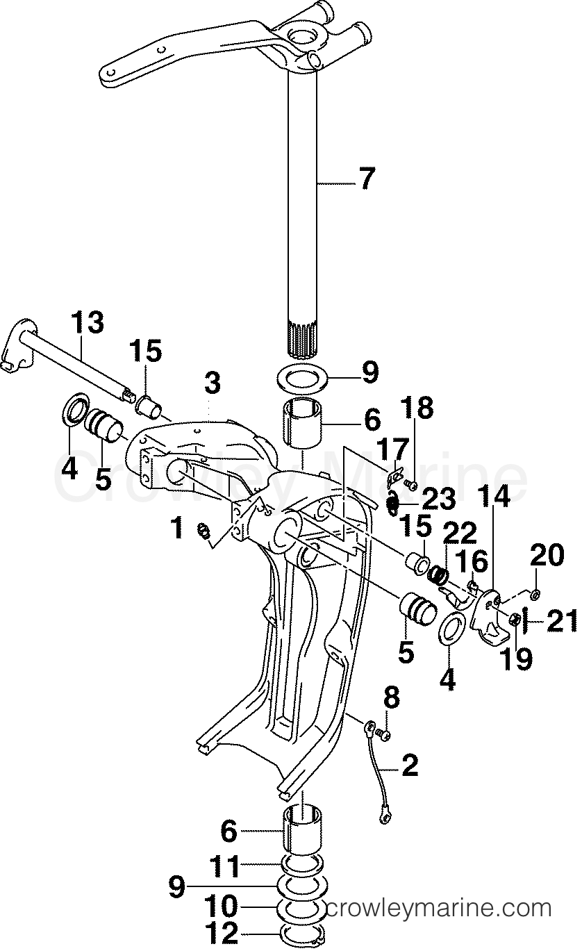 2005 Outboard 225 - BJ225X4SO - SWIVEL BRACKET
