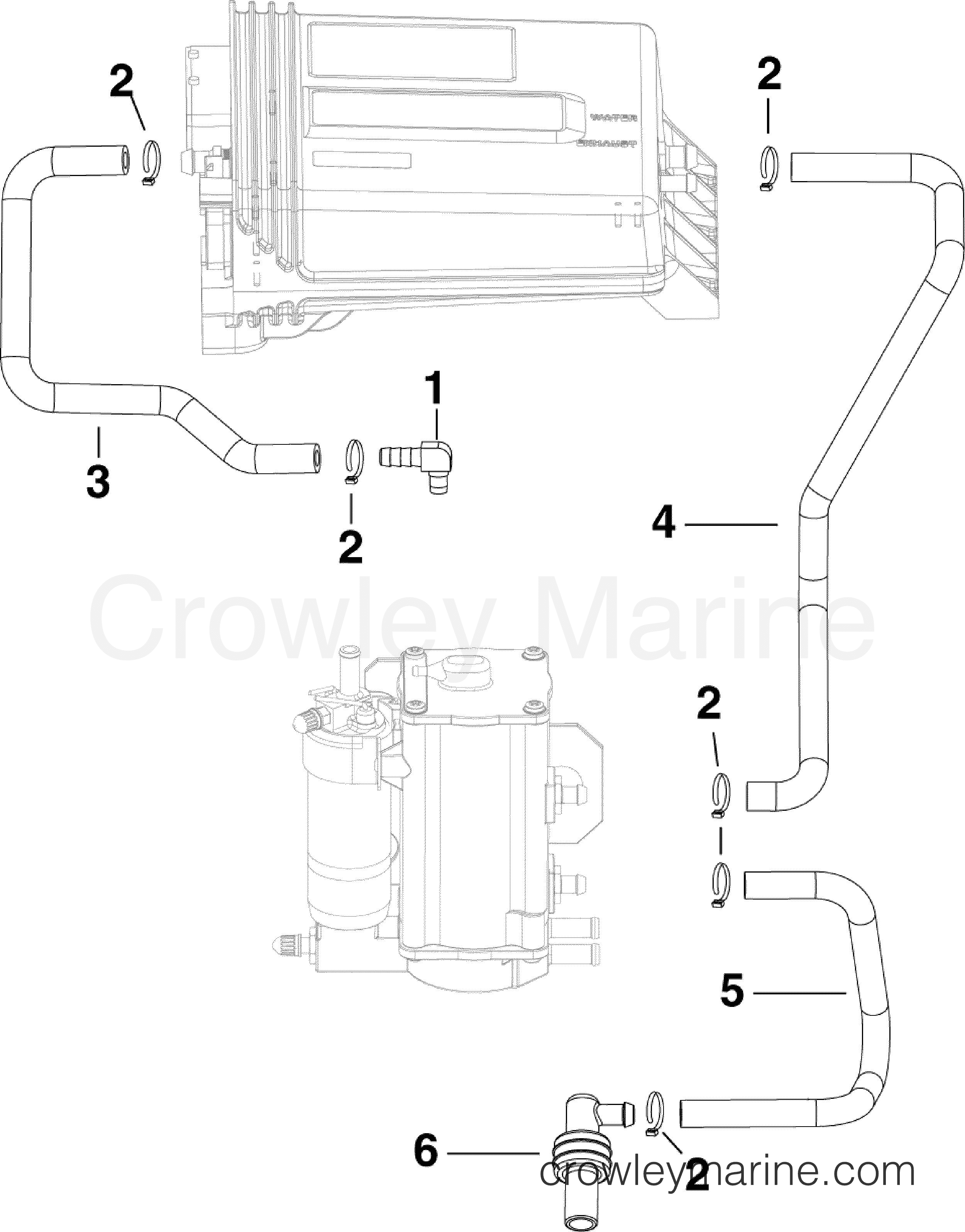 AF Outboard 130 - E130DSLAFA - COOLING HOSES