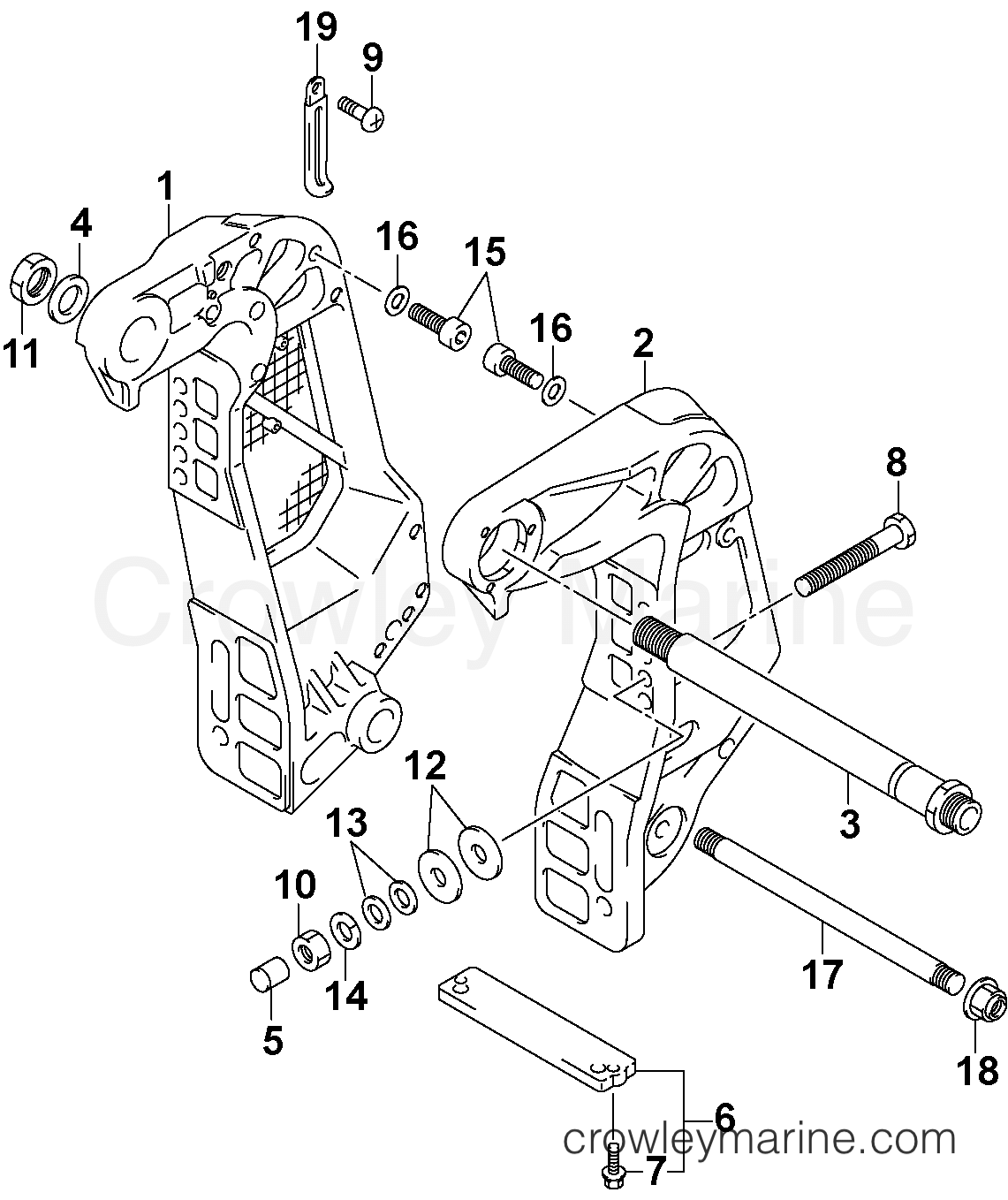 2003 Outboard 140 - J140PL4STS - STERN BRACKET