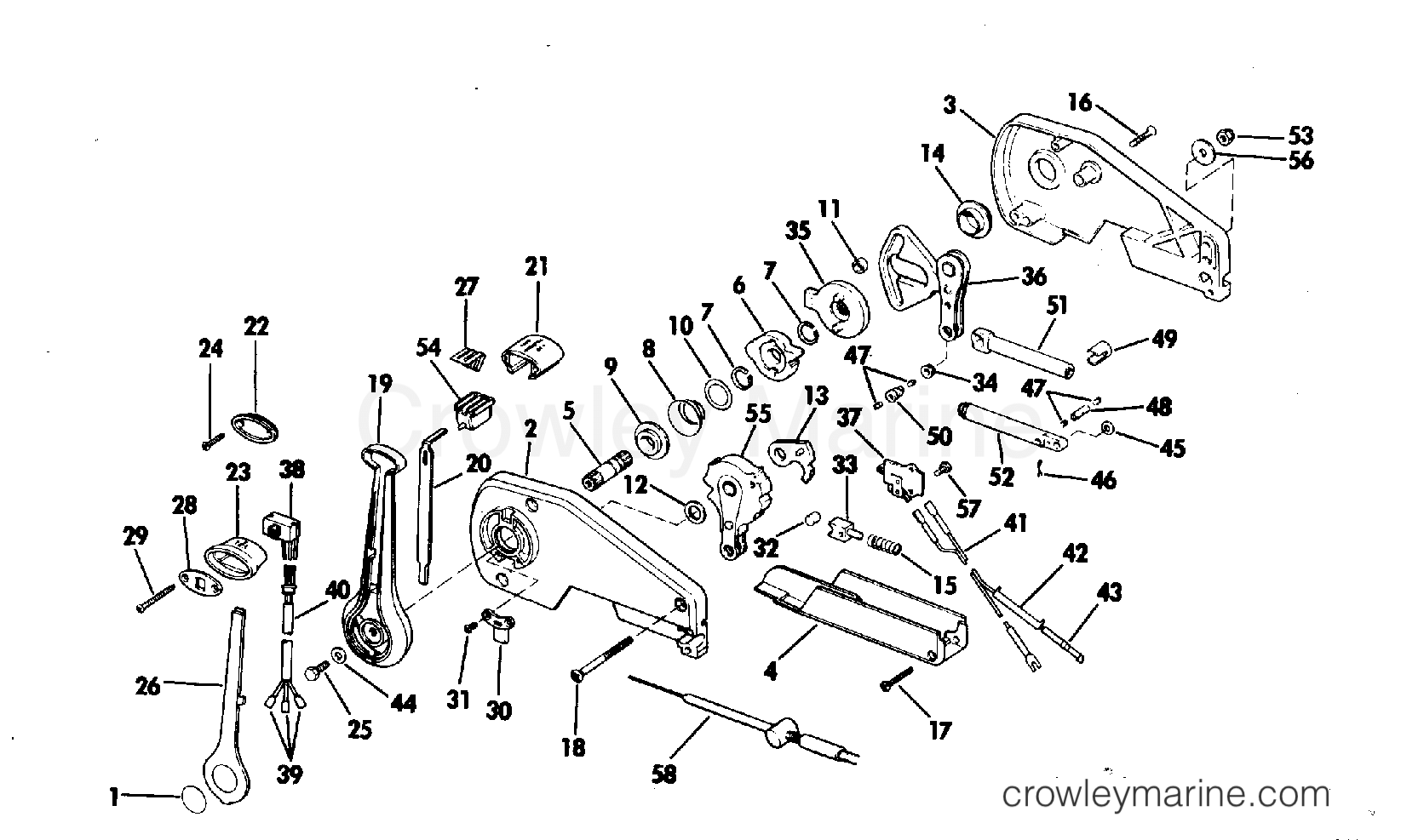 1978 Rigging OMC Stern Drive - All Models - REMOTE CONTROL ASSEMBLY-SINGLE LEVER