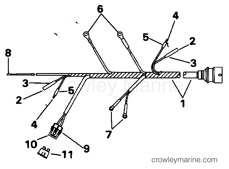 1994 Evinrude Outboards 9.9 - E10ELERB MOTOR CABLE section