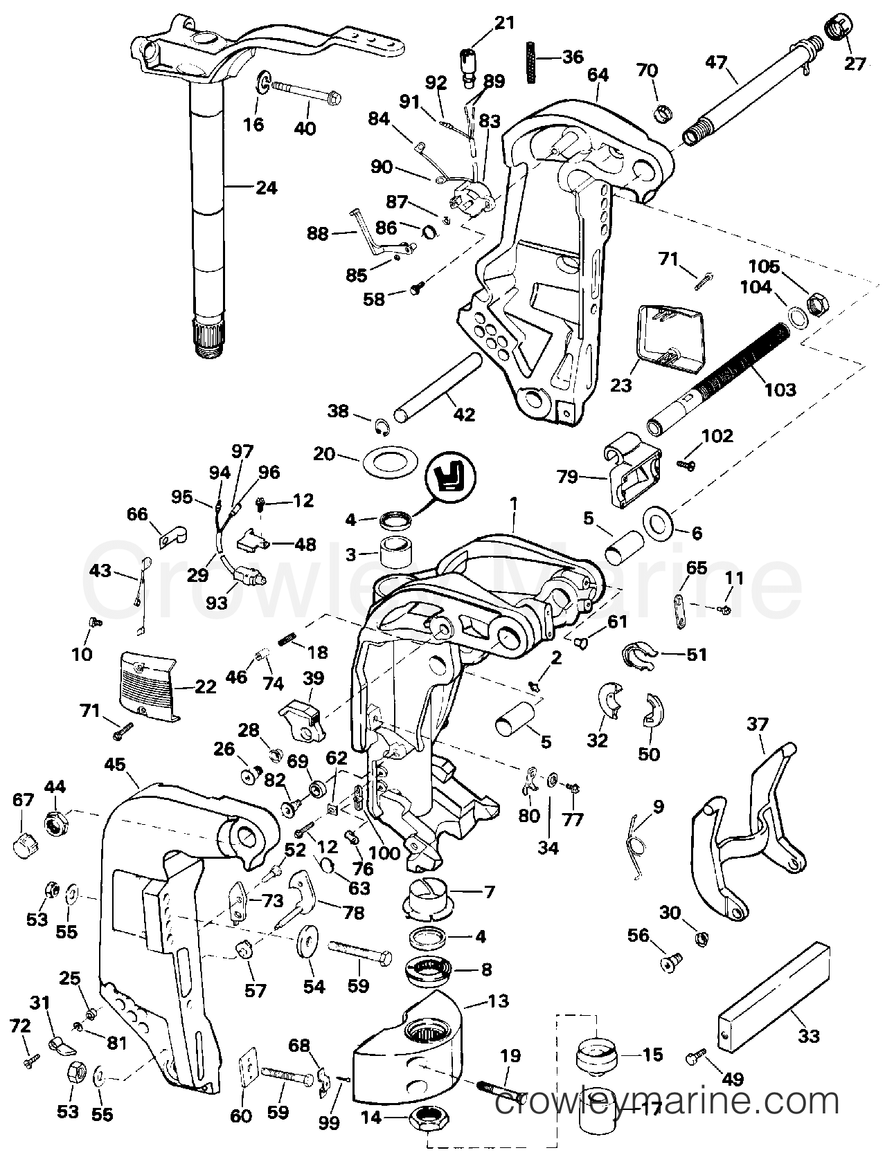 1992 Outboard 200 - E200TXENE - MIDSECTION