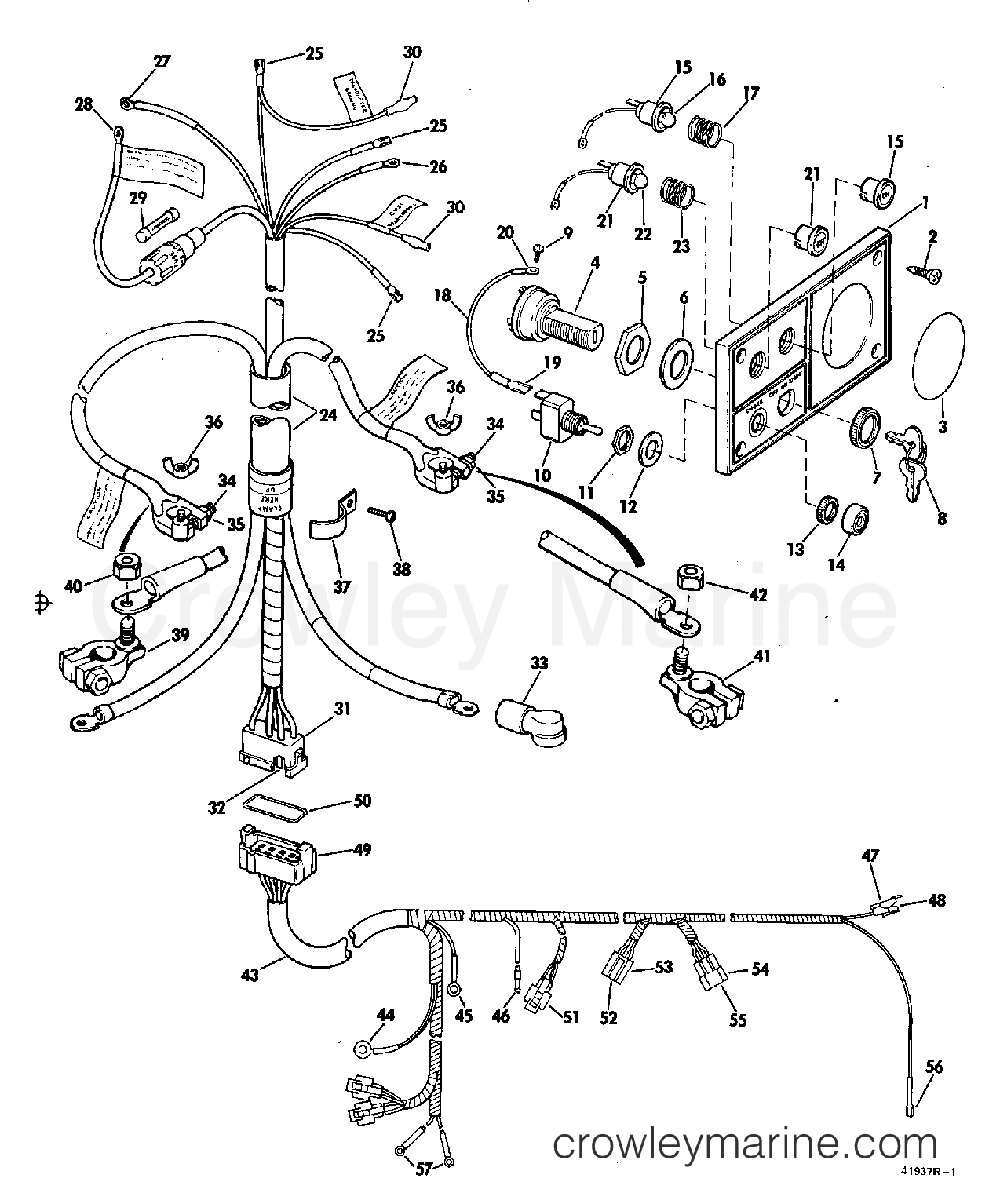 1968 Outboard 85 - V4S-20A - INSTRUMENTS AND CABLE GROUP