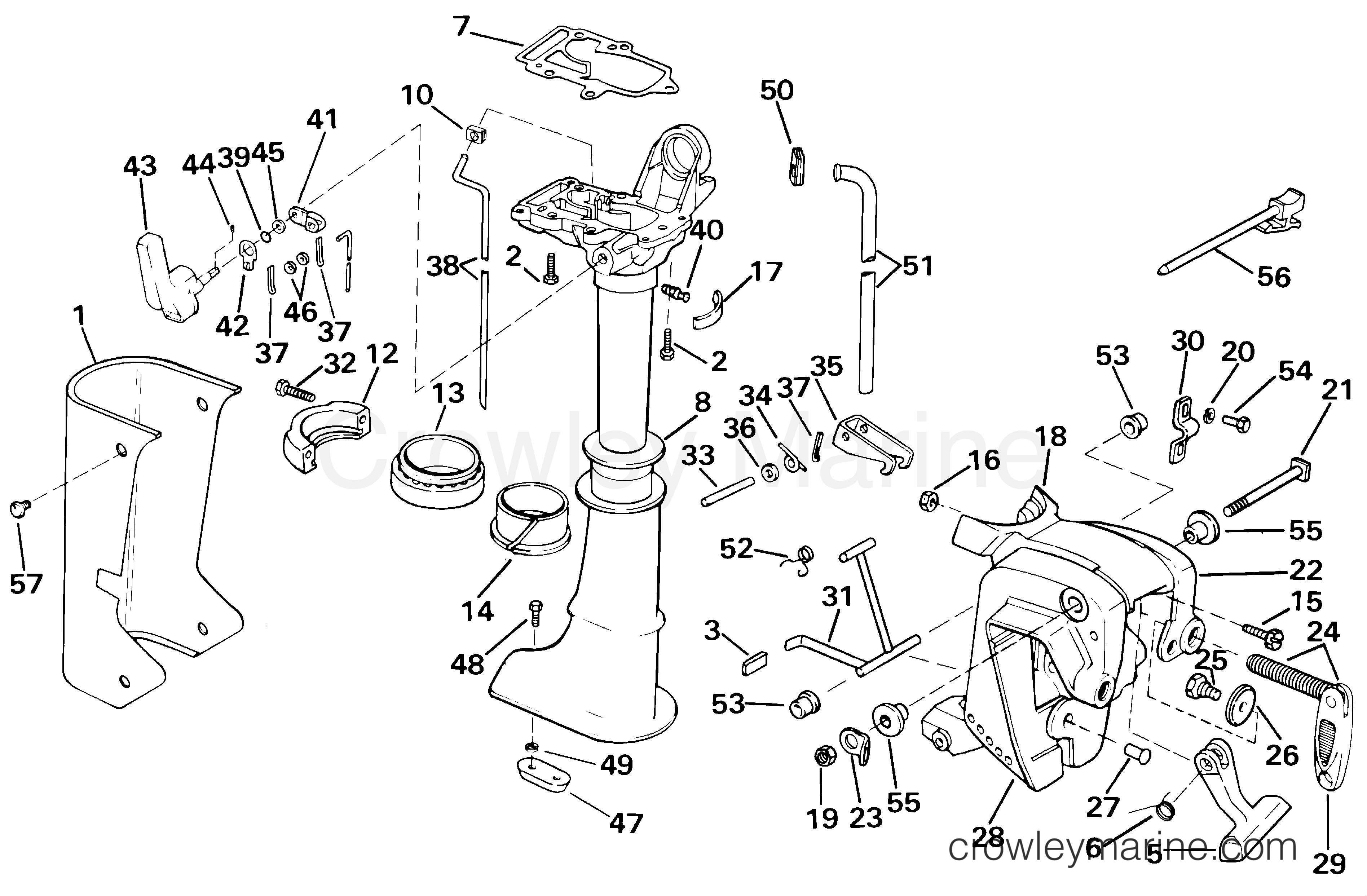 2001 Outboard 4 - J4RLSIB - MIDSECTION