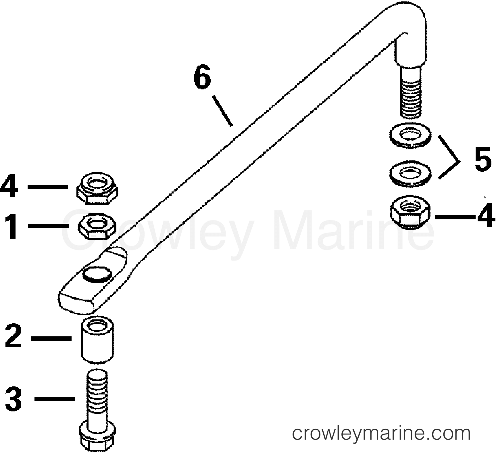 2000 Outboard 35 - J35RL3SSB - STEERING LINK KIT 1