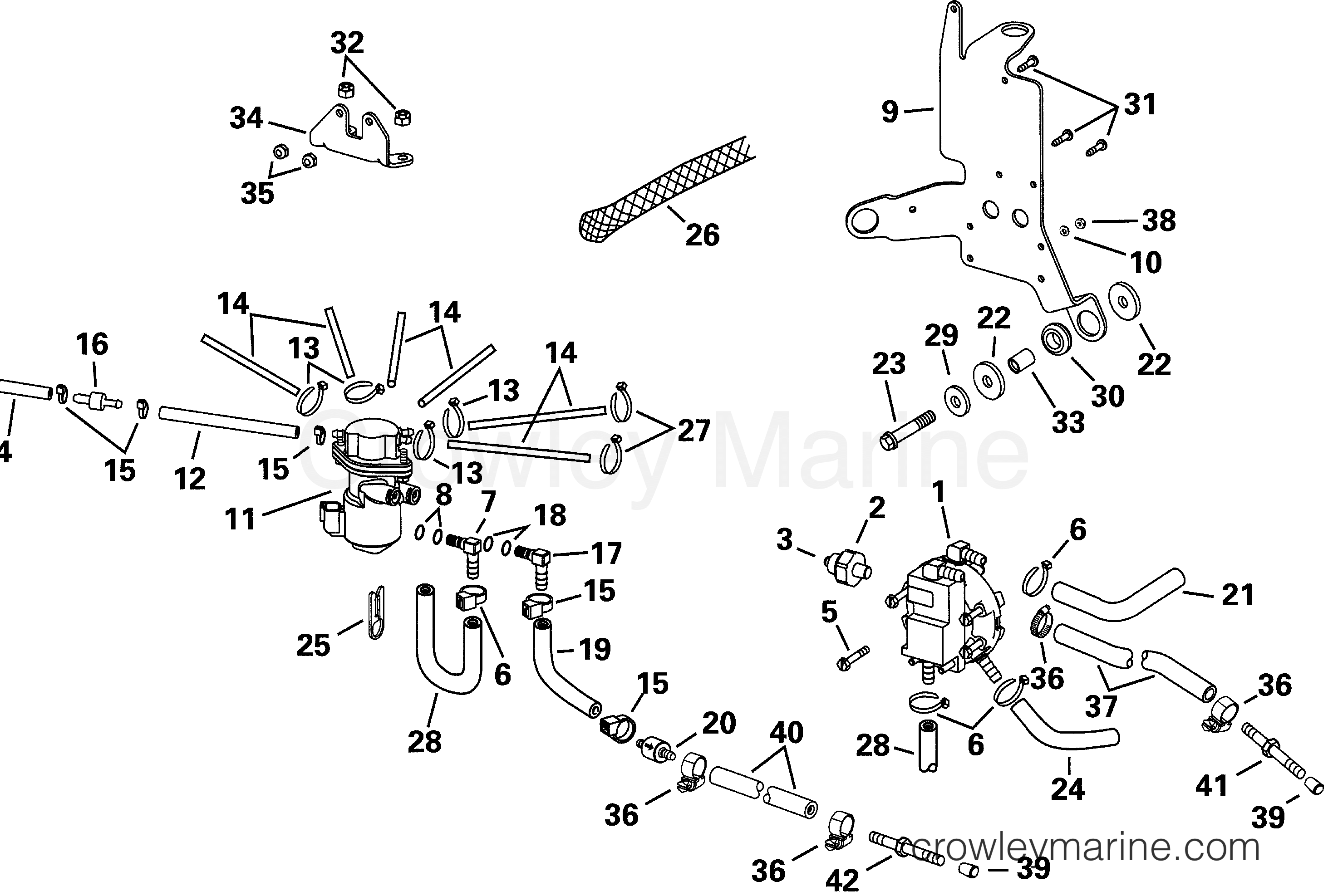 2001 Evinrude Outboards 225 - E225FCZSIF OIL COMPONENTS section