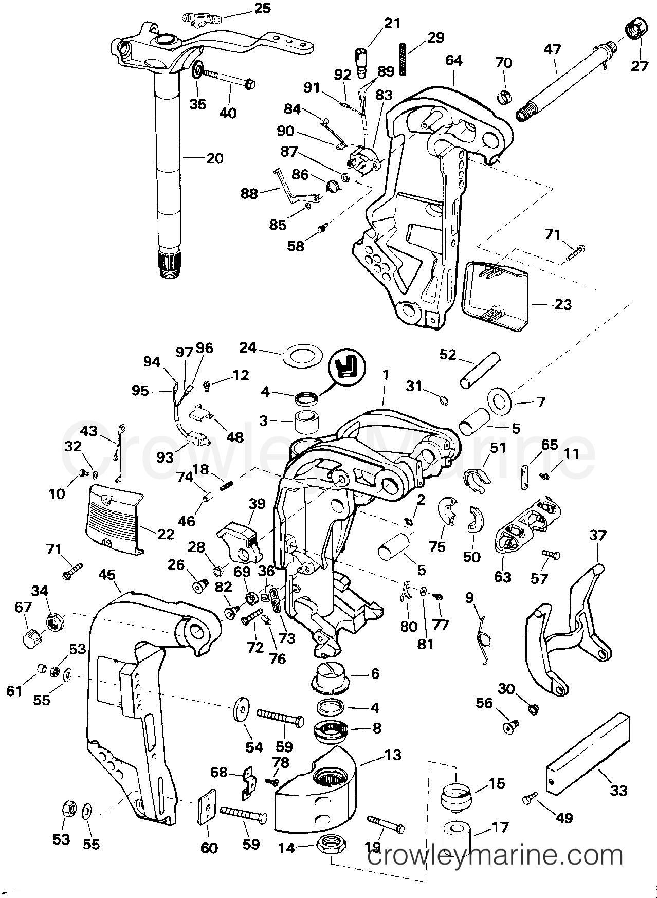 1993 Outboard 150 - E150WTLETS - MIDSECTION