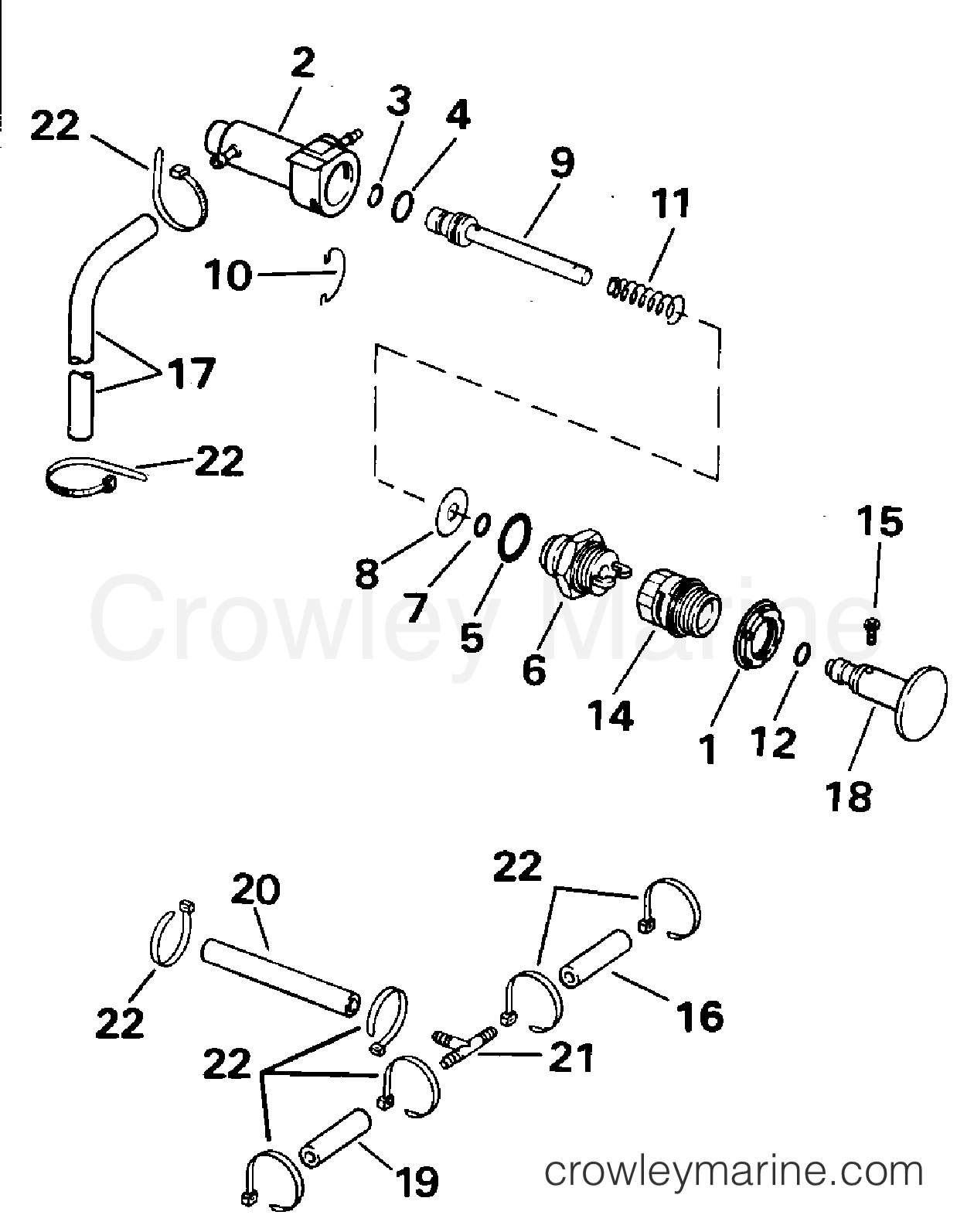 1995 Outboard 50 - J50TLEOD - PRIMER SYSTEM - MANUAL START