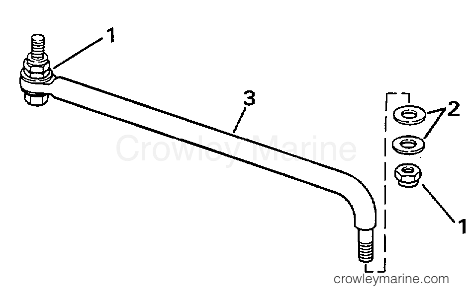 1995 Outboard 130 - J130TLEOA - STEERING LINK KIT
