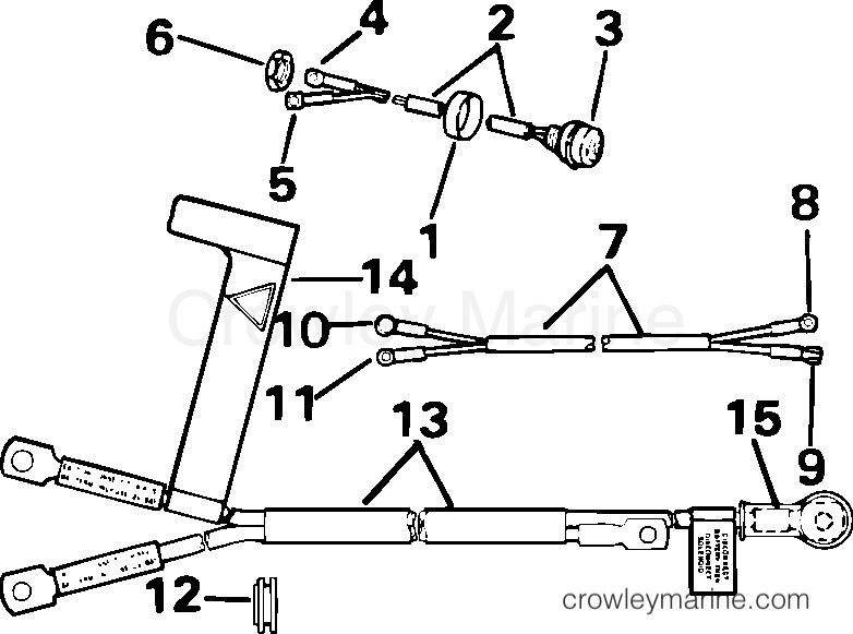 2005 Outboard 25 - J25TESOM - START SWITCH & CABLES