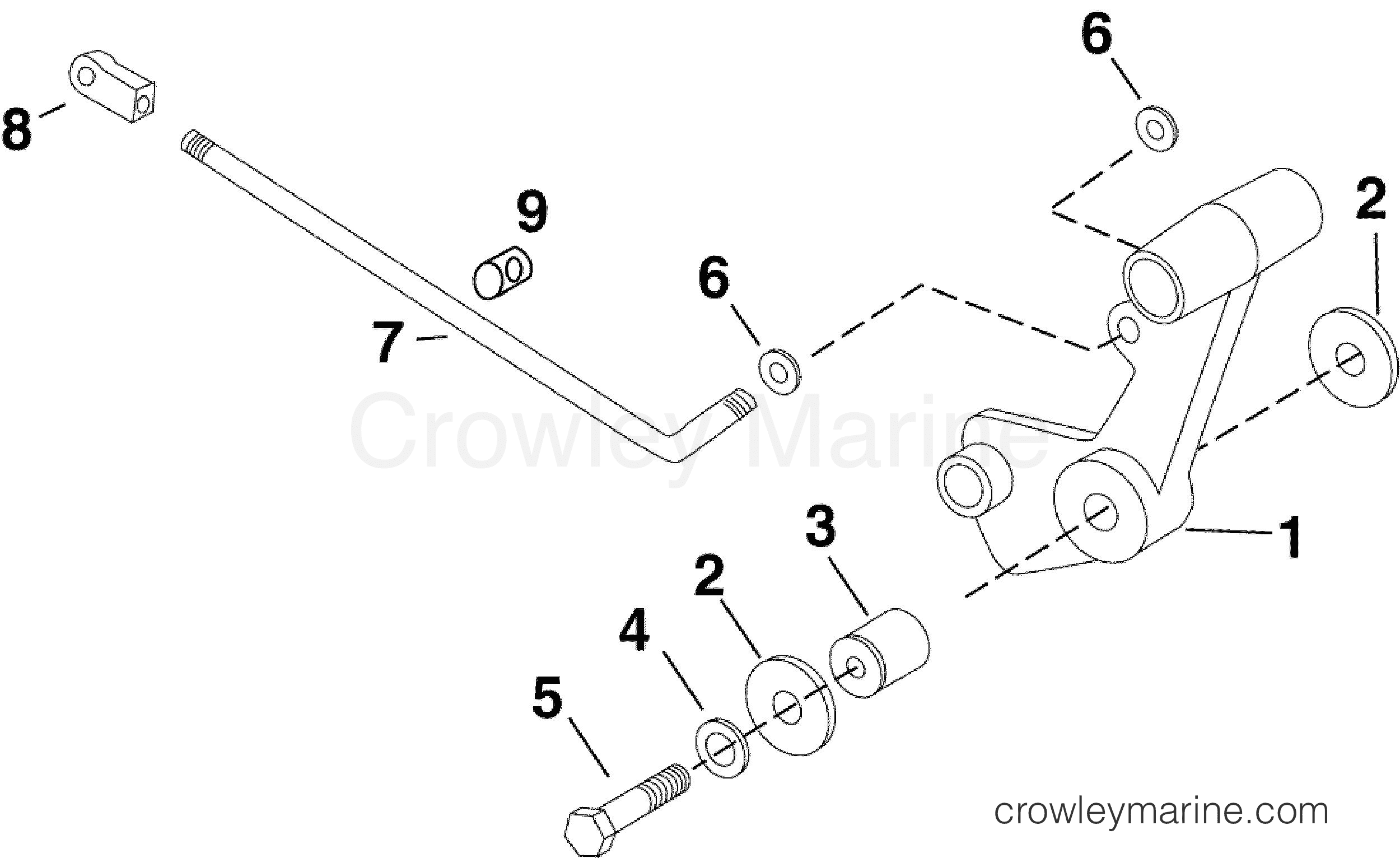 2011 Outboard 55 - E55MRLIIM - SHIFT LEVER