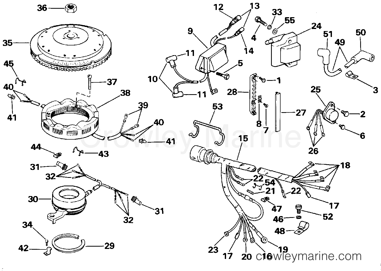 1987 Outboard 88 - E88MSLCUS - IGNITION SYSTEM