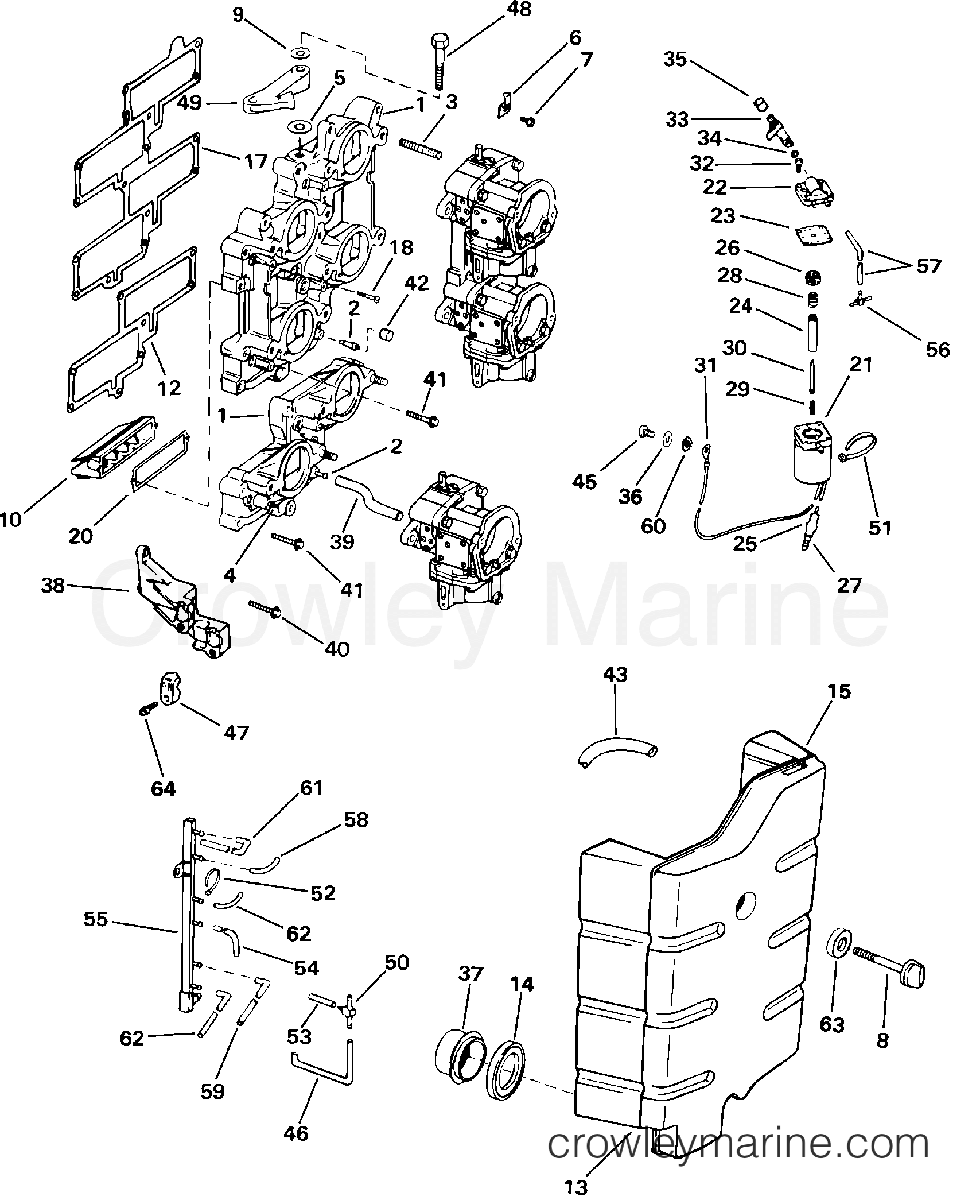 2000 Outboard 200 - J200WPXSSC - INTAKE MANIFOLD