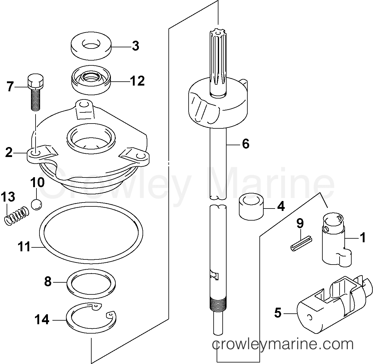 2004 Outboard 140 - J140CX4SRC - SHIFT ROD