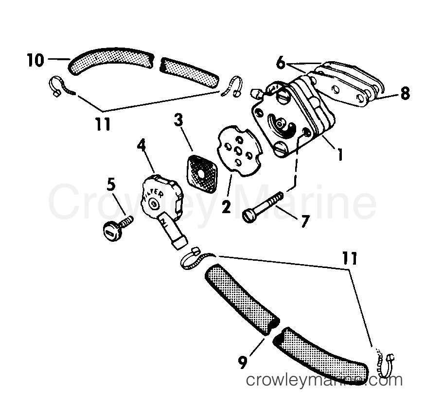 1974 Outboard 15 - 15404S - FUEL PUMP