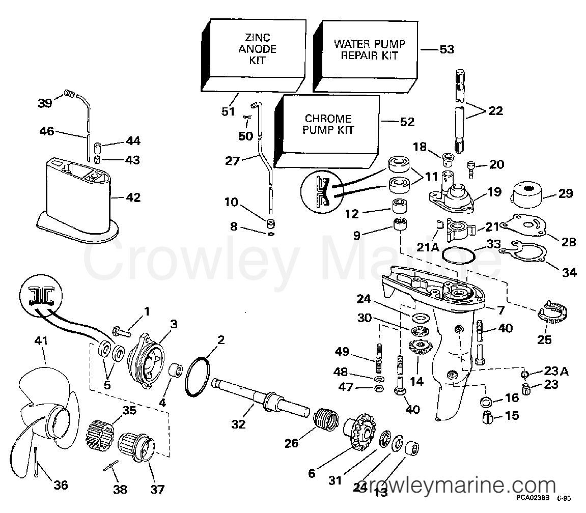 1997 Evinrude Outboards 3 - E3REUC GEARCASE section