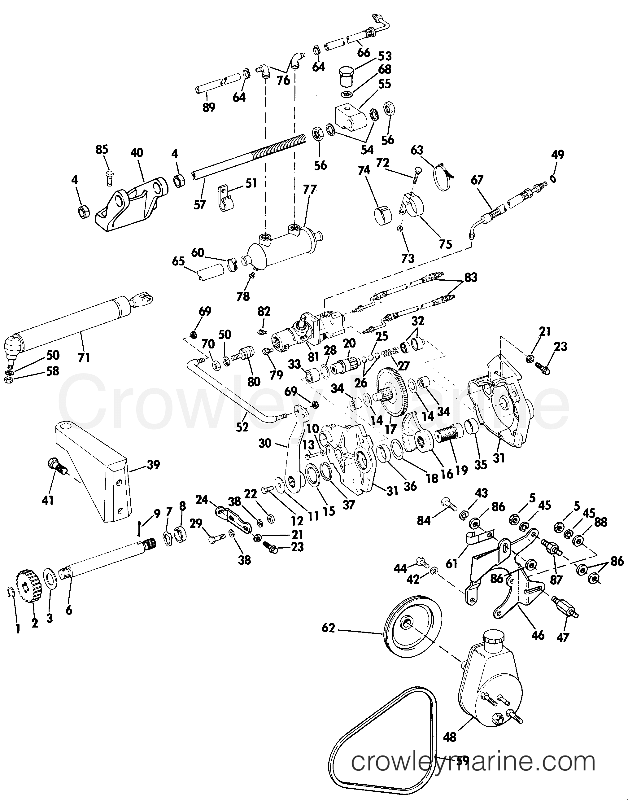 1985 Stern Drive 3.8 - 384FTMRCOM - POWER STEERING GROUP
