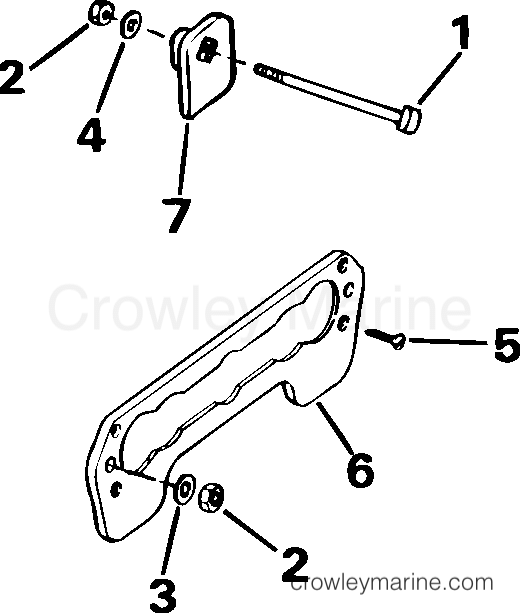 2000 Outboard 40 - J40WRSSC - TRANSOM MOUNT KIT