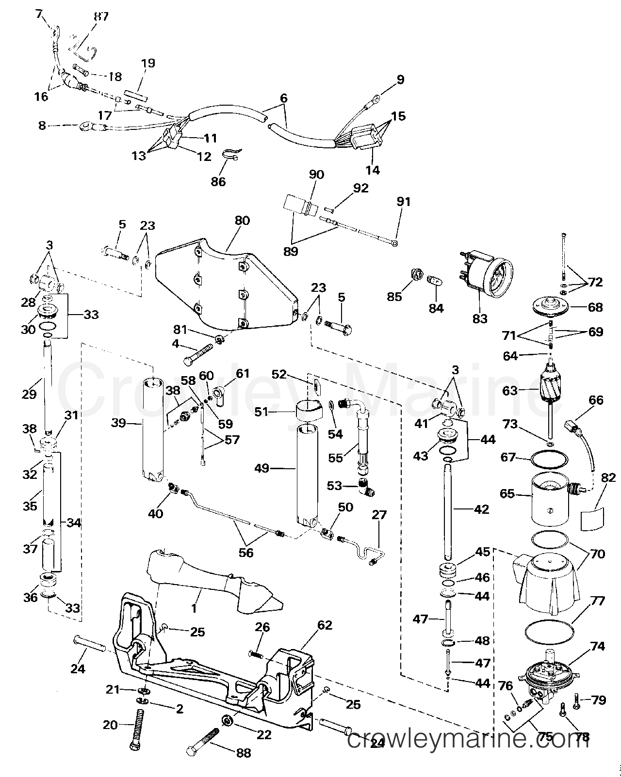 1984 Outboard 60 - E60ELCRE - POWER TRIM AND TILT