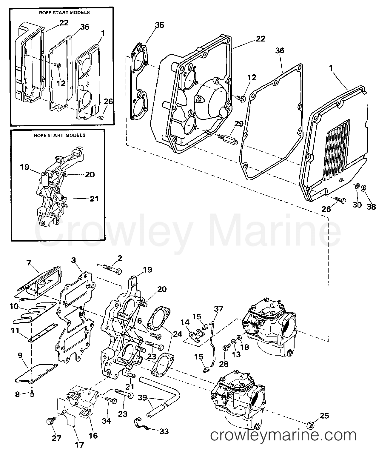 1997 Outboard 40 - BJ40TLEUC - INTAKE MANIFOLD
