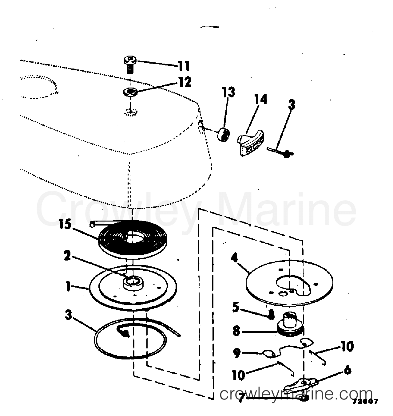 1978 Outboard 2 - 2802R - REWIND STARTER