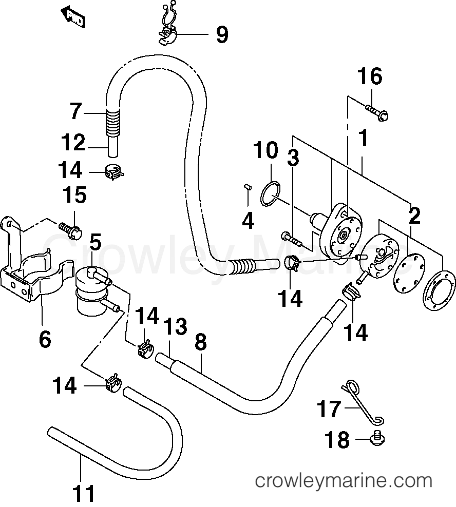 2005 Outboard 60 - J60PL4SOA - FUEL PUMP