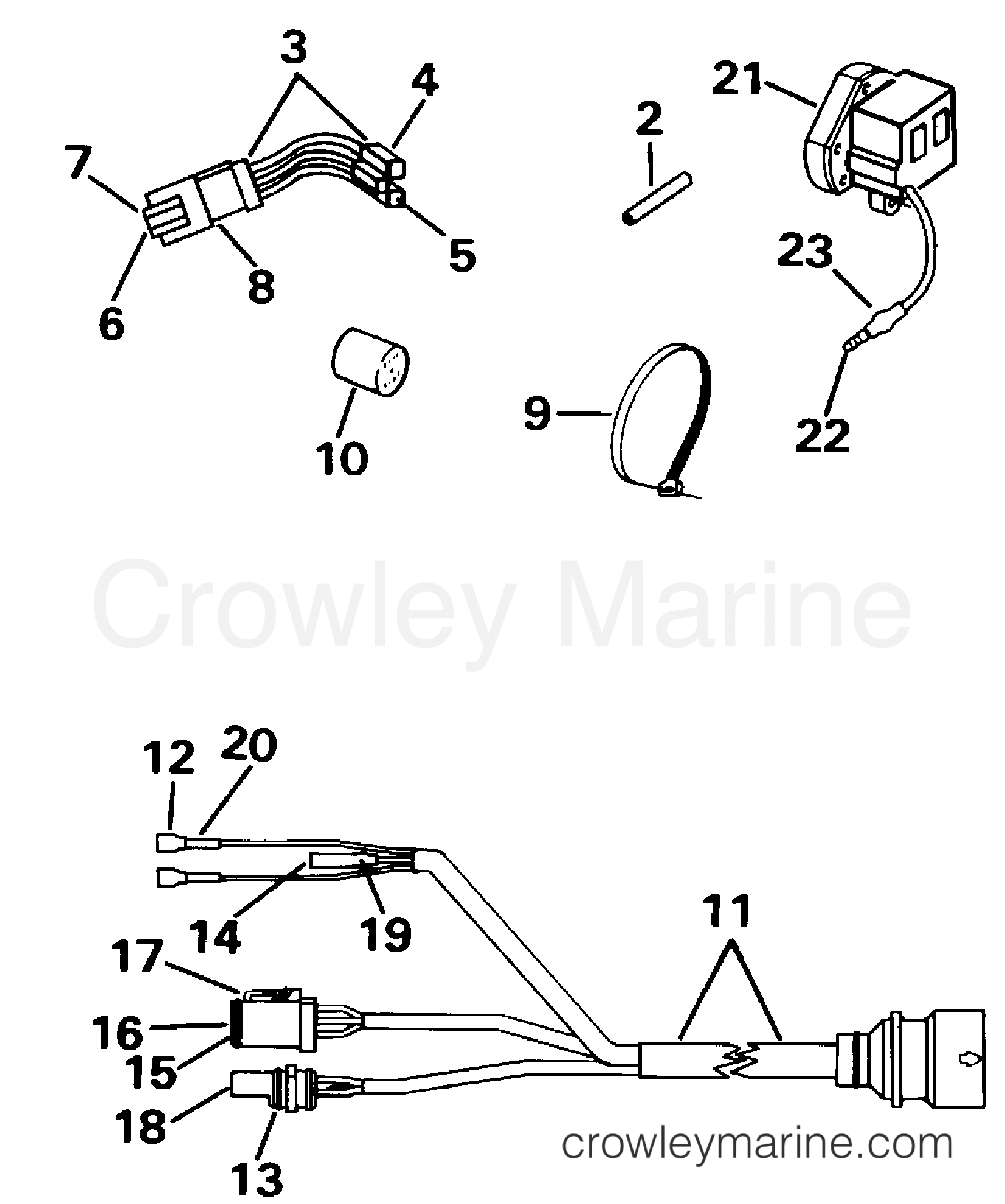 2000 Rigging Accessories - Remote Controls - CABLE ADAPER KIT - CURRENT CONTROL TO 95 ENGINE