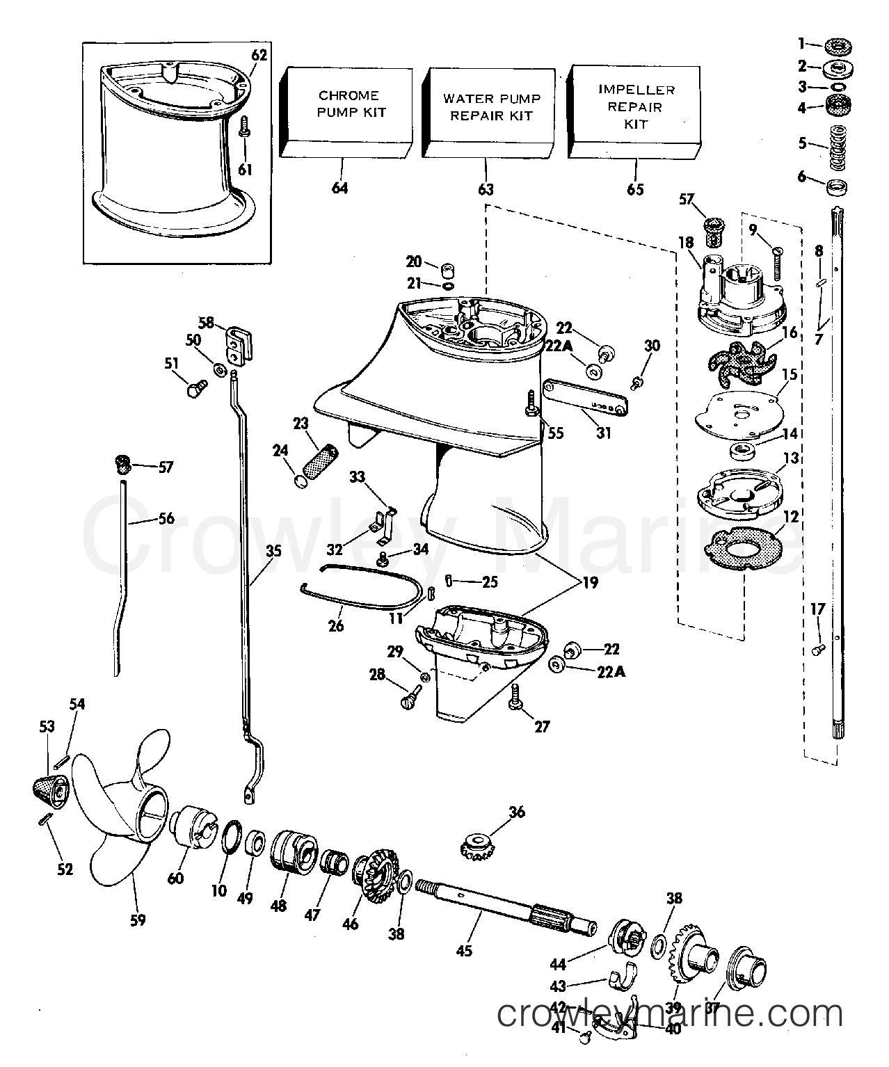 1977 Outboard 6 - 6RL77M - GEARCASE