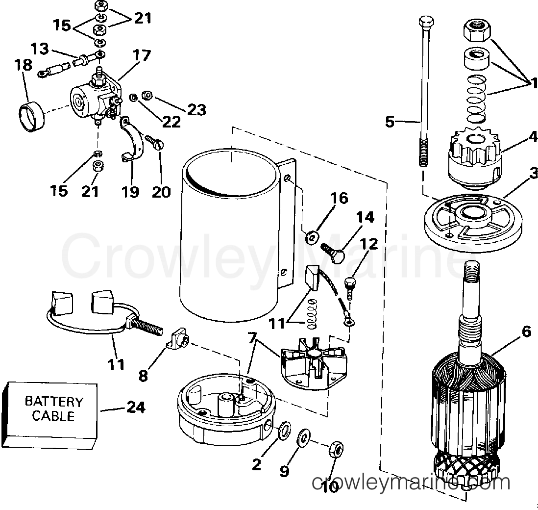 1993 Outboard 70 - J70ELETS - ELECTRIC STARTER
