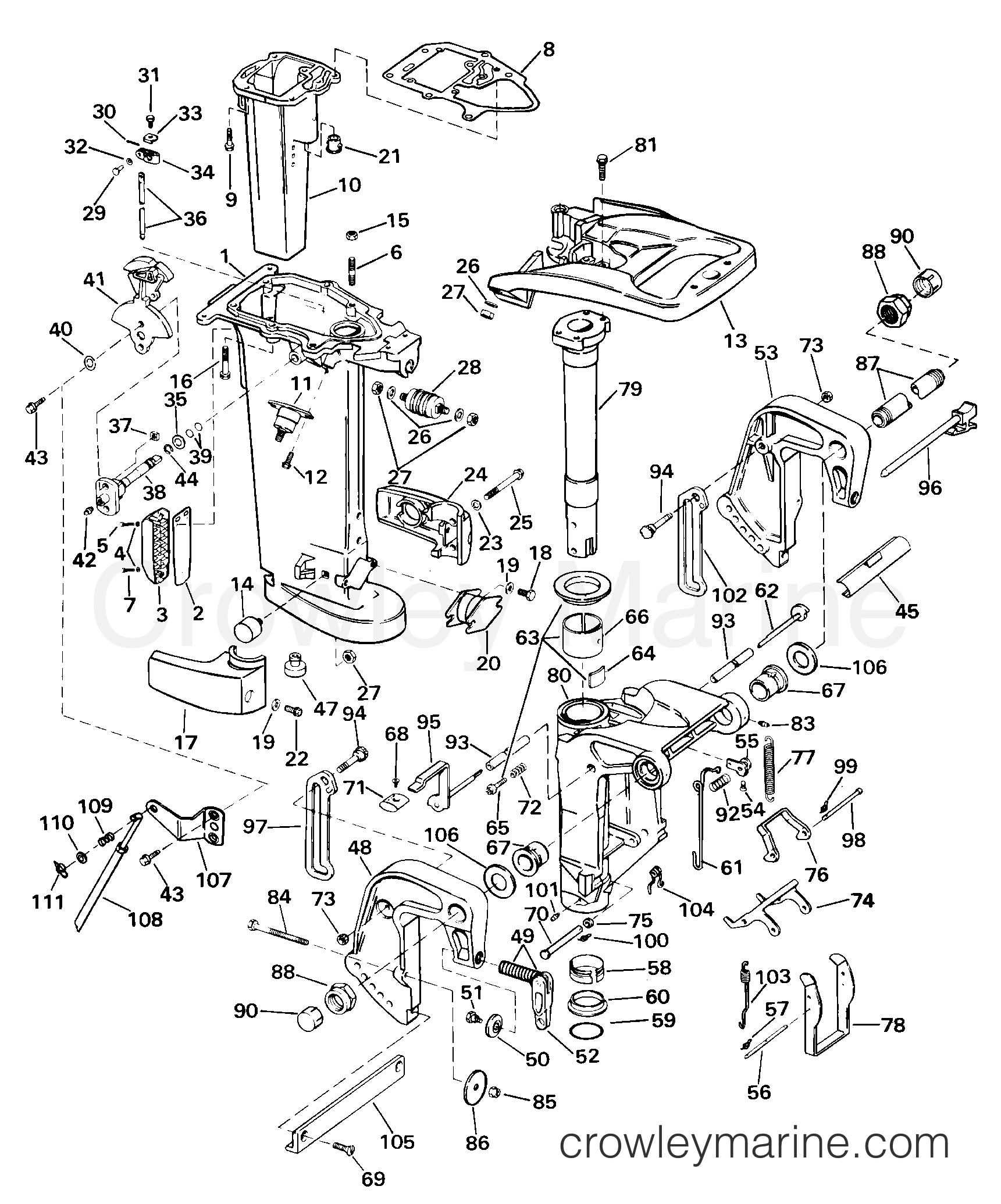 2000 Outboard 30 - J30RLSSR - MIDSECTION