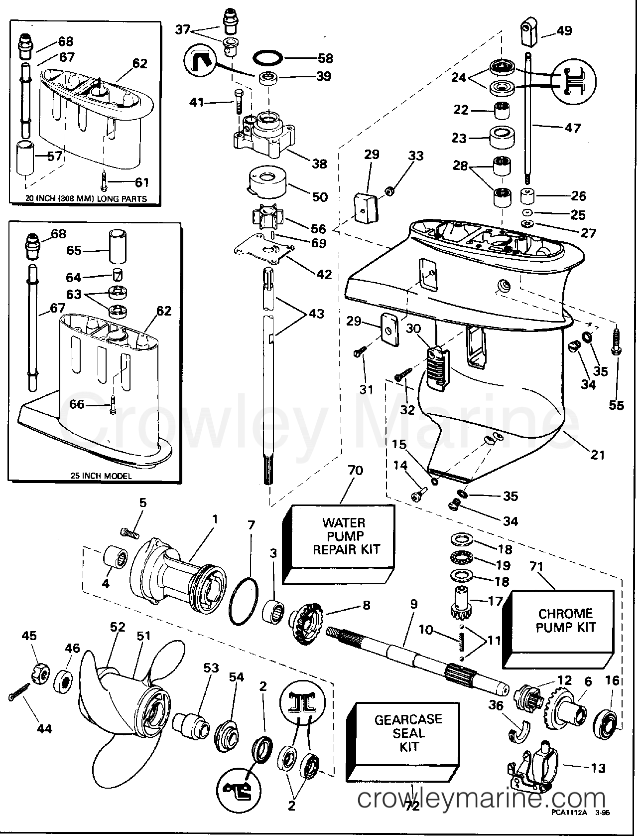 1995 Outboard 9.9 - J10FEXEO - GEARCASE