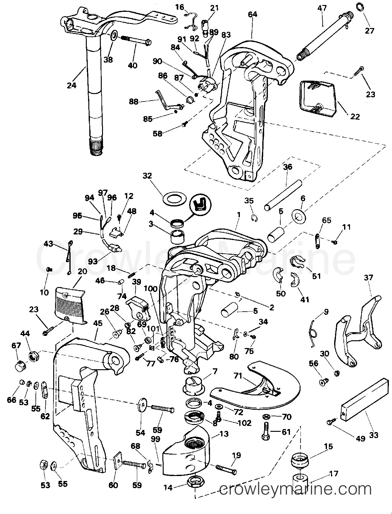 1995 Outboard 130 - E130TLEOA - MIDSECTION