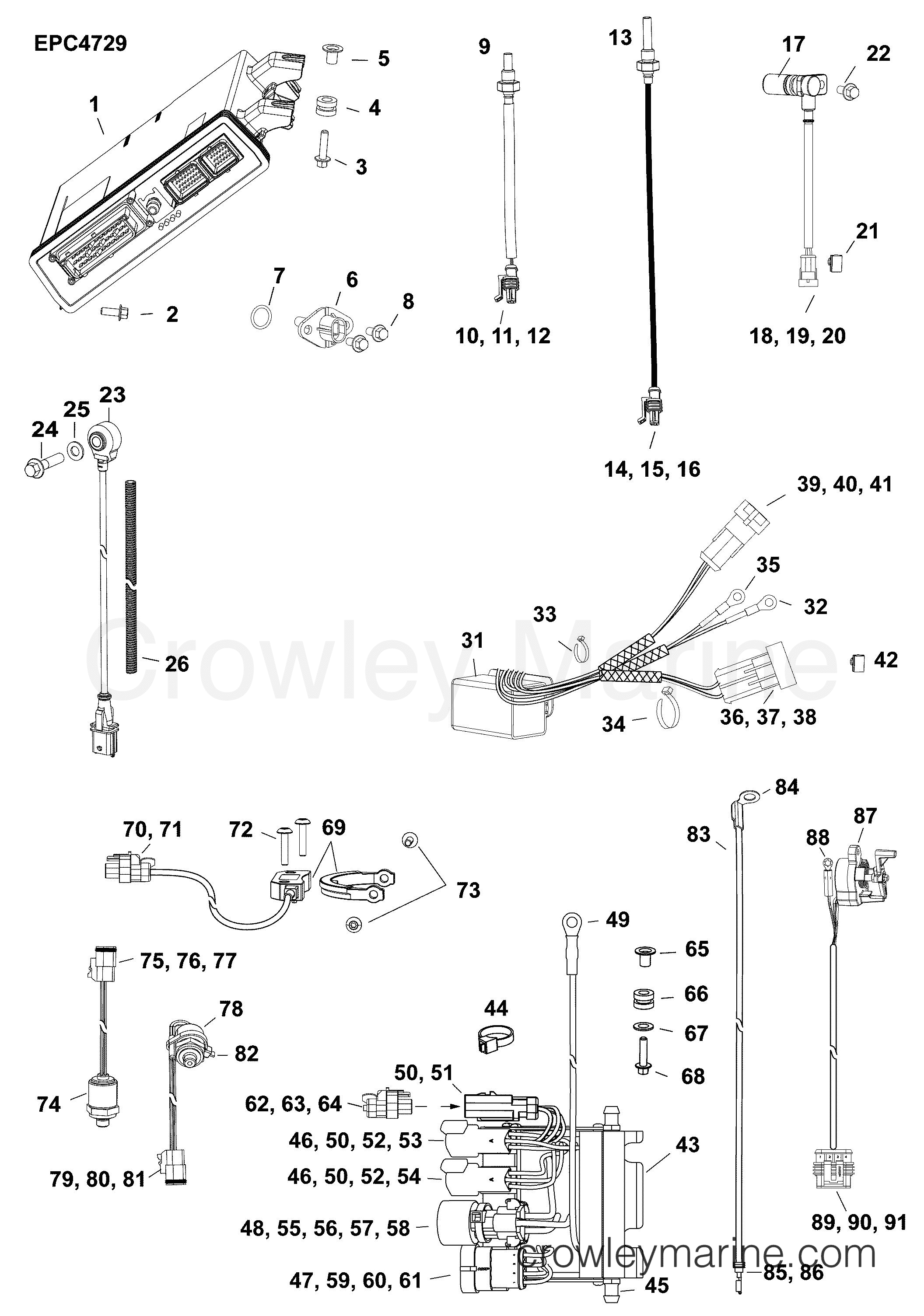AG Outboard 250 - 3.4L - E250ZAGD - MODULES & SENSORS
