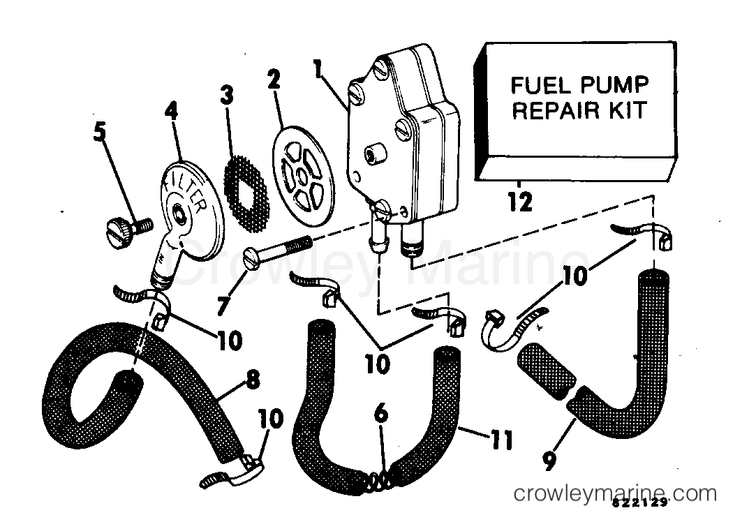 1983 Outboard 75 - J75ECTE - FUEL PUMP