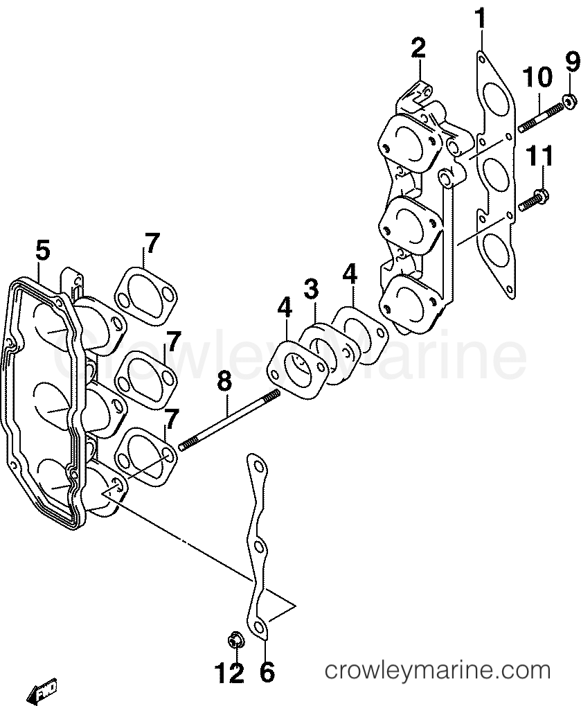 2005 Outboard 25 - J25PL4SOC - INTAKE MANIFOLD