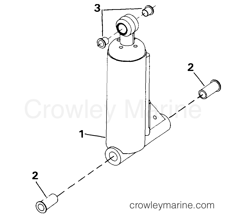 1990 Johnson Outboards 40 - TJ40ELESF TILT ASSIST CYLINDER section