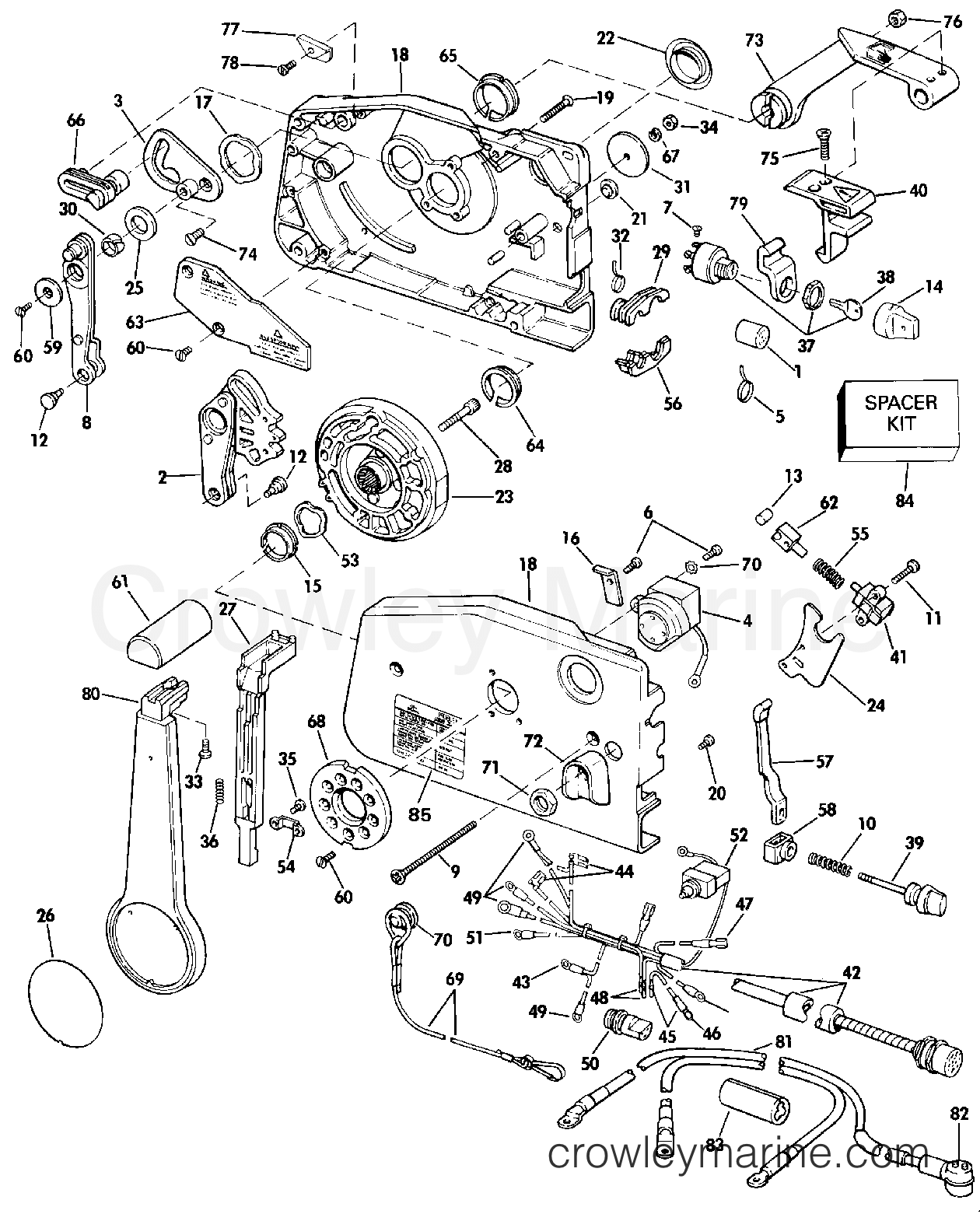 1990 Outboard 65 - J65WMLESM - REMOTE CONTROL