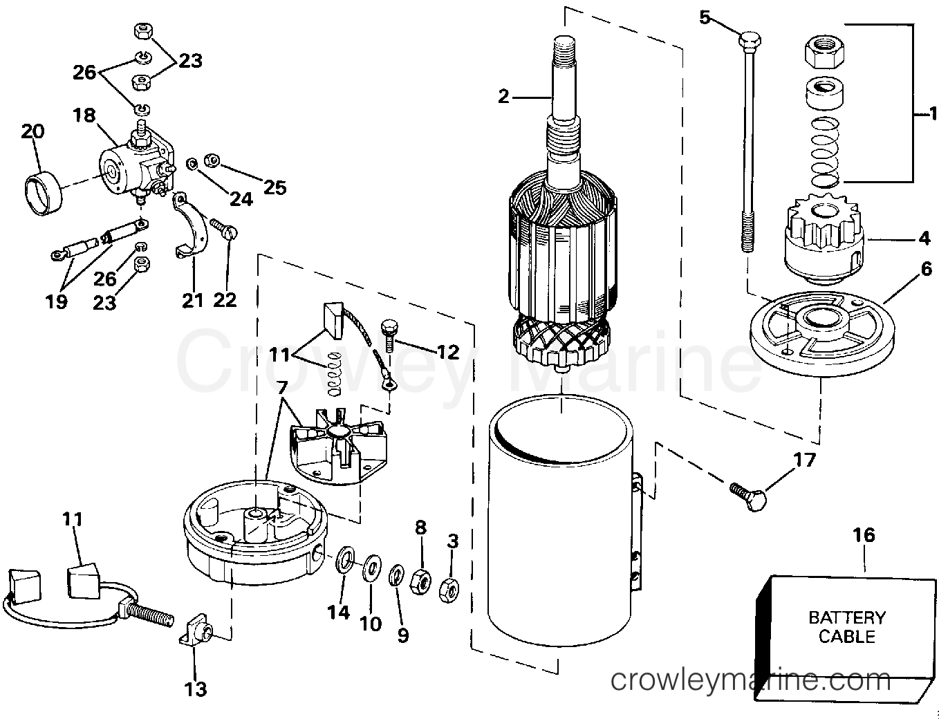 1993 Outboard 100 - E100WTLETD - ELECTRIC STARTER & SOLENOID
