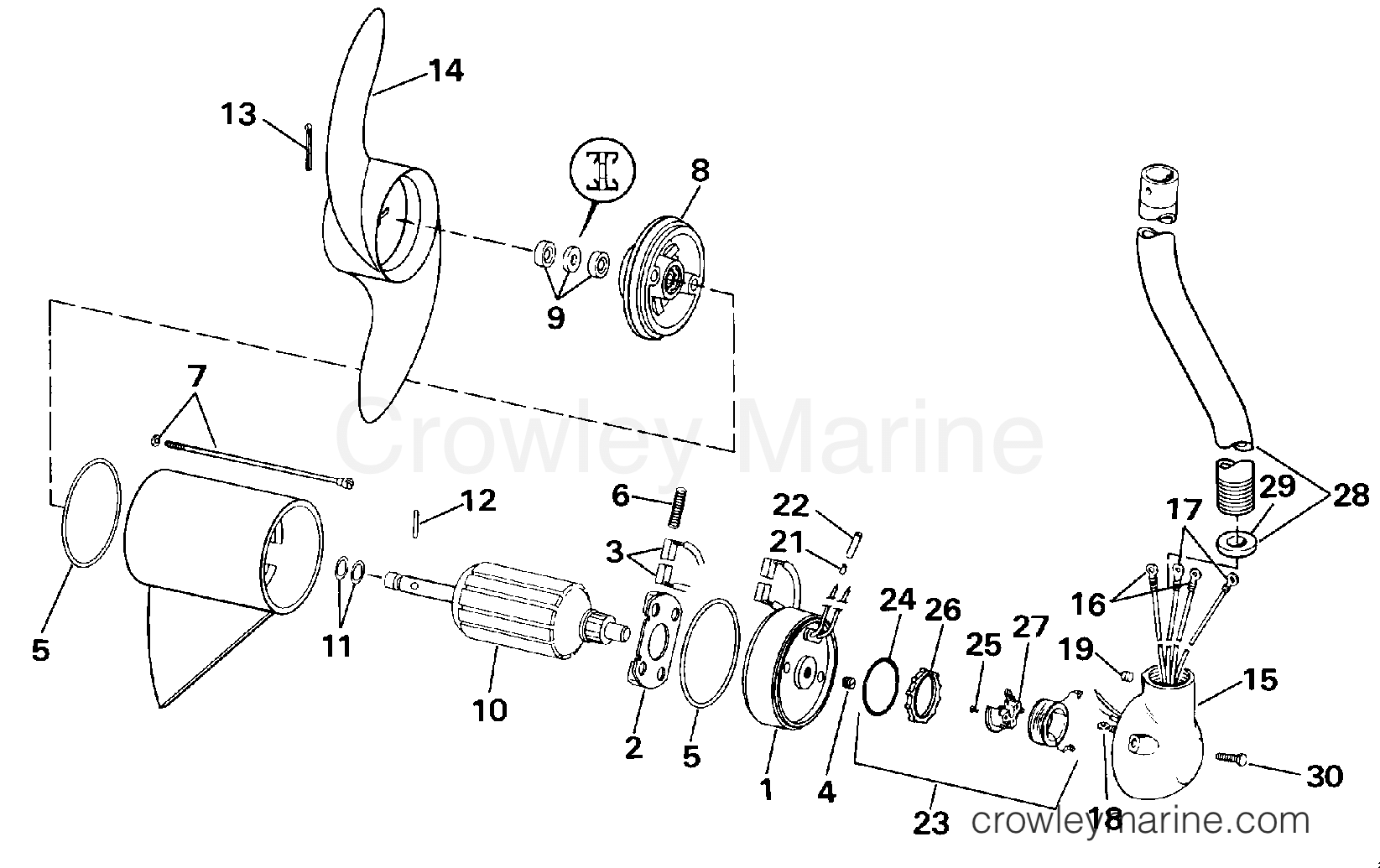 1990 Electric Motors 24 Volt - BF4K MOTOR AND ADAPTER GROUP/12 VOLT ("K" MODEL SUFFIX) section